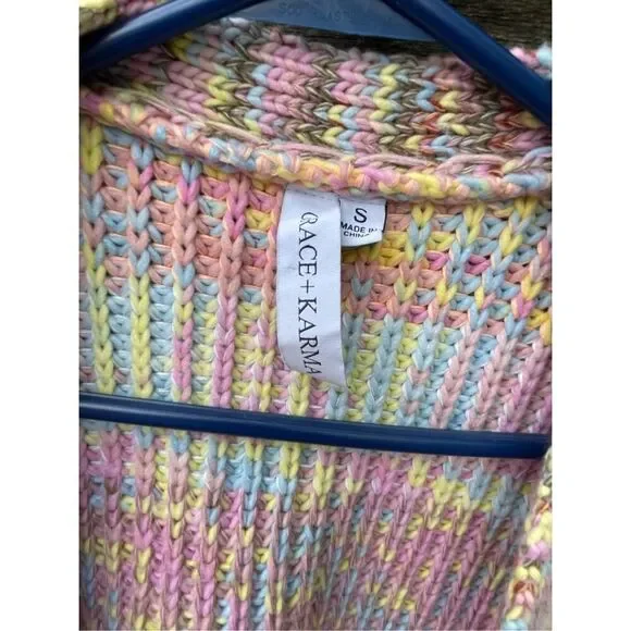 Grace + Karma size S over sized chunky cotton blend cardigan - Picture 7 of 9